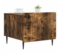 vidaXL Table Basse Chêne fumé 49 x 50 x 42 cm Bois d'ingénierie, Table de café Vintage élégante, Design rectangulaire, Rangement à Deux Niveaux, Accent Tendance pour Votre Salon