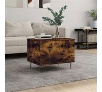 vidaXL Table basse Chêne fumé 60x44,5x45 cm Bois d'ingénierie 830953 Marron G
