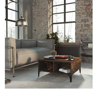 vidaXL Table basse chêne fumé