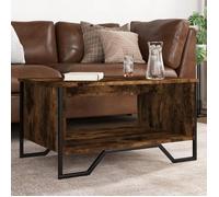 vidaXL Table basse 848486 chêne fumé 75x51x40 cm bois d'ingénierie Marron