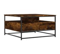 vidaXL Table Basse Chêne fumé 80 x 80 x 45 cm
