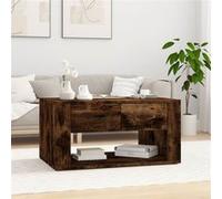 vidaXL Table basse Chêne fumé 80x50x40 cm Bois d'ingénierie816533 Marron G