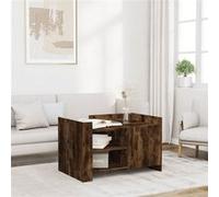 vidaXL Table basse chêne fumé 80x50x50 cm bois d'ingénierie848357 Marron G
