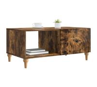 vidaXL Table Basse Chêne fumé 90 x 50 x 40 cm Bois d'ingénierie, Table de Salon contemporaine, Style Vintage, Fonctionnelle, Grand Espace de Rangement, déco Adaptable