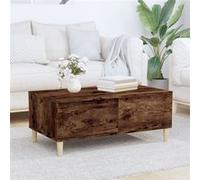 vidaXL Table basse Chêne fumé 90x50x36,5 cm Bois d'ingénierie821113 Marron G