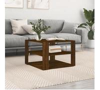 vidaXL Table basse 834256 – Chêne marron, bois d'ingénierie, 59,5×59,5×40 cm