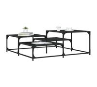 vidaXL Table Basse Chêne Noir 107 x 107 x 40 cm Bois d'ingénierie