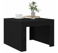 vidaXL Table Basse Chêne Noir 50 x 50 x 35 cm Bois d'ingénierie