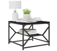 vidaXL Table Basse Chêne Noir 51 x 50 x 40 cm, Table Basse Rectangle, Mobilier Durable, Moderne, Élément Central Chic pour Votre Salon