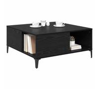 vidaXL Table Basse Chêne Noir 80 x 80 x 36,5 cm Bois d'ingénierie