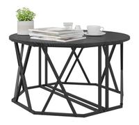 vidaXL Table Basse Chêne Noir 80 x 80 x 42 cm, Table Basse Ronde Moderne, Design élégant, déco Gain de Place, pièce maîtresse pour Salon