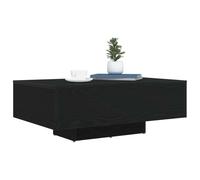 vidaXL Table Basse Chêne Noir 85 x 55 x 31 cm Bois d'ingénierie, Table Basse Moderne, élégante et multifonctionnelle, Meuble stylé avec lumières LED