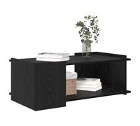 vidaXL Table Basse Chêne Noir 90 x 50 x 33 cm Bois d'ingénierie, Table Basse stylée, déco contemporaine pour Salon, Pratique, Rangement spacieux, Facile à Entretenir