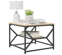 vidaXL Table basse Chêne Sonoma – 51 x 50 x 40 cm – rectangulaire avec étagère, bois d'ingénierie