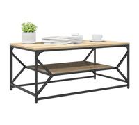 vidaXL Table basse Chêne Sonoma 90×50×40 cm avec étagère – Bois d'ingénierie, moderne