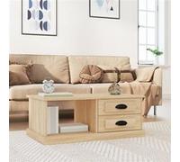 vidaXL Table basse Chêne sonoma 90x50x35 cm Bois d'ingénierie Marron G