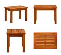 vidaXL Table basse de jardin 50x35x36 cm Bois massif Acacia - Table basse - Tables basses - Tables basses en bois