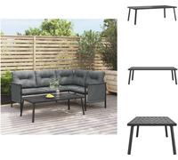 vidaXL Table basse de jardin anthracite 110x55x35cm Acier - Ensemble de meubles de jardin