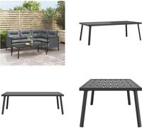 vidaXL Table basse de jardin Anthracite 110x55x35cm Acier - Table de jardin - Meubles de jardin - Table extérieure