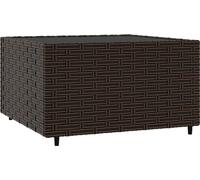 vidaXL Table basse de jardin carrée brune 50x50x30 cm Poly rotin