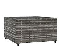 vidaXL Table basse de jardin carrée grise 50x50x30 cm Poly rotin