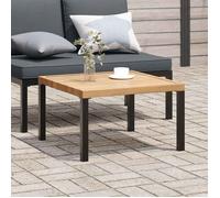 vidaXL Table basse de jardin noir 65x65x40 cm aluminium 4008573