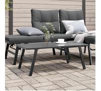 vidaXL Table basse de jardin noir 90x45x35 cm acier enduit de poudre, table de jardin, table de patio, meuble de patio, 4008106