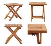 vidaXL Table basse de jardin pliante 40 x 40 x 40 cm Bois massif Acacia - Table basse - Tables basses - Table d'appoint - Beistelltische