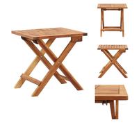 vidaXL Table basse de jardin pliante 40 x 40 x 40 cm en bois massif d'acacia - Tables de jardin