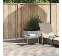 vidaXL Table basse de jardin rectangulaire beige 80x40x37 cm rotin