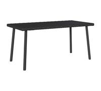 vidaXL Table basse de jardin rectangulaire noir 80x40x37 cm rotin