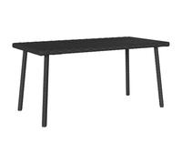 vidaXL Table basse de jardin rectangulaire noir 80x40x37 cm rotin