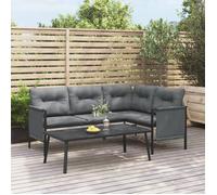 vidaXL Table basse de jardin anthracite 110x55x35cm en acier