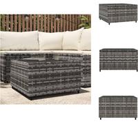 vidaXL Table basse d'extérieur carrée, grise, 50x50x30 cm, en polyrotin - Tables d'extérieur