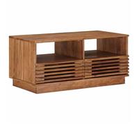 vidaXL Table Basse Faite Main Brun Teck 85 x 45,5 x 40 cm, Table Basse rectangulaire Chic, Meuble en Bois Massif Fait Main, Design Unique pour Salon Moderne