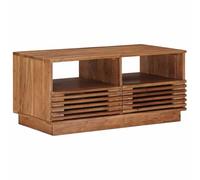 vidaXL Table Basse Faite Main Brun Teck 85 x 45,5 x 40 cm, Table Basse rectangulaire Chic, Meuble en Bois Massif Fait Main, Design Unique pour Salon Moderne