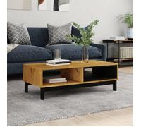 vidaXL Table Basse FLAM 100x50x32,5 cm Bois de pin Massif, Table latérale, Table Basse en Bois, Table Centrale, Bout de canapé, Table de Salon