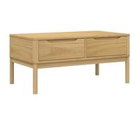 vidaXL Table basse FLORO cire marron 99x55,5x45 cm bois massif de pin374017 Marron G