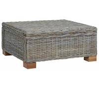 vidaXL Table basse GENDT en rotin naturel Kubu, gris, 67 x 60 x 30 cm