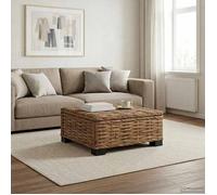 vidaXL Table basse GENDT, rotin naturel, 67 x 60 x 30 cm