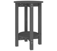 vidaXL Table basse Gris Ø 40x60 cm Bois massif de pin