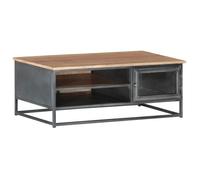 vidaXL Table basse Gris 90x50x35 cm Bois d'acacia massif