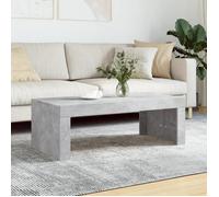 vidaXL Table basse d'appoint rectangulaire moderne 102x50x36 cm bois d'ingénierie Gris béton