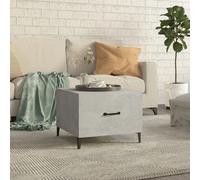 vidaXL Table basse avec pieds en métal Gris béton 50x50x40 cm812734 Gris G