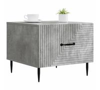 vidaXL Table Basse Gris béton 49 x 50 x 40 cm Bois d'ingénierie, Table Basse Vintage, Rangement généreux, Bois, Pieds effilés, Accents Noirs élégants, Style Chic
