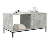 vidaXL Table basse Gris béton 90×49×46 cm Bois d'ingénierie Design rectangulaire Contemporaine