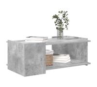 vidaXL Table Basse Gris béton 90 x 50 x 33 cm Bois d'ingénierie, Table Basse stylée, déco contemporaine pour Salon, Pratique, Rangement spacieux, Facile à Entretenir