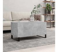 vidaXL Table Basse, Table d'Appoint avec Dessus Relevable, Bout de Canapé avec Pieds, Meuble de Rangement Salon, Moderne, Gris Béton Bois d'Ingénierie