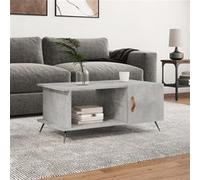 vidaXL Table basse gris béton 90x50x40 cm bois d'ingénierie829464 Gris G