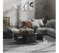 vidaXL Table basse 103,5 x 60 x 35 cm – Gris brillant